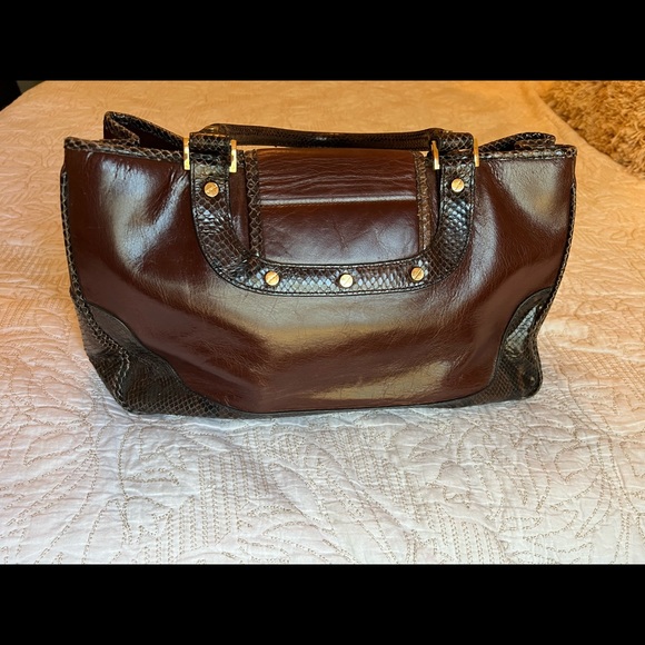 Tory Burch Rare brown lambskin leather handbag - Picture 8 of 17